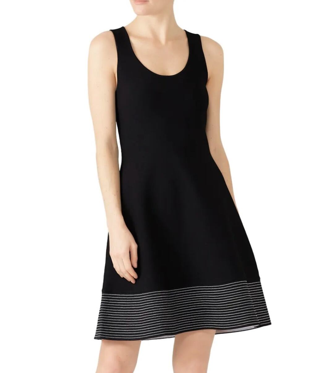 Proenza Schouler Black Knit Mini Dress MEDIUM Slimming Work Career Designer $990